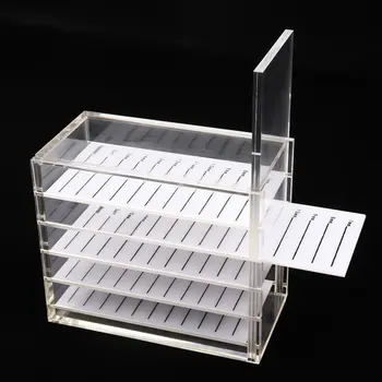 

5 Layers clear Eyelash Storage Box Makeup Display Container Eyelashes Holder Case Grafting Eyelash Transparent Simple Clean