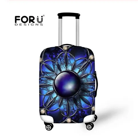 FORUDESIGNS Afrian Girl ацтекский узор багаж защитный водонепроницаемый чехол для 18-3" чемодан на колесиках эластичные дорожные дождевые чехлы - Цвет: D0682