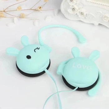 

Cute Rabbit Wired Headphone Gril Children 3.5mm Headphone Music Headset Earphones For iPhone 6 Samsung XIAOMI MP3/4