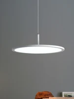 Creative Disc LED Black White Pendant Lights Modern Simple Restaurant 3