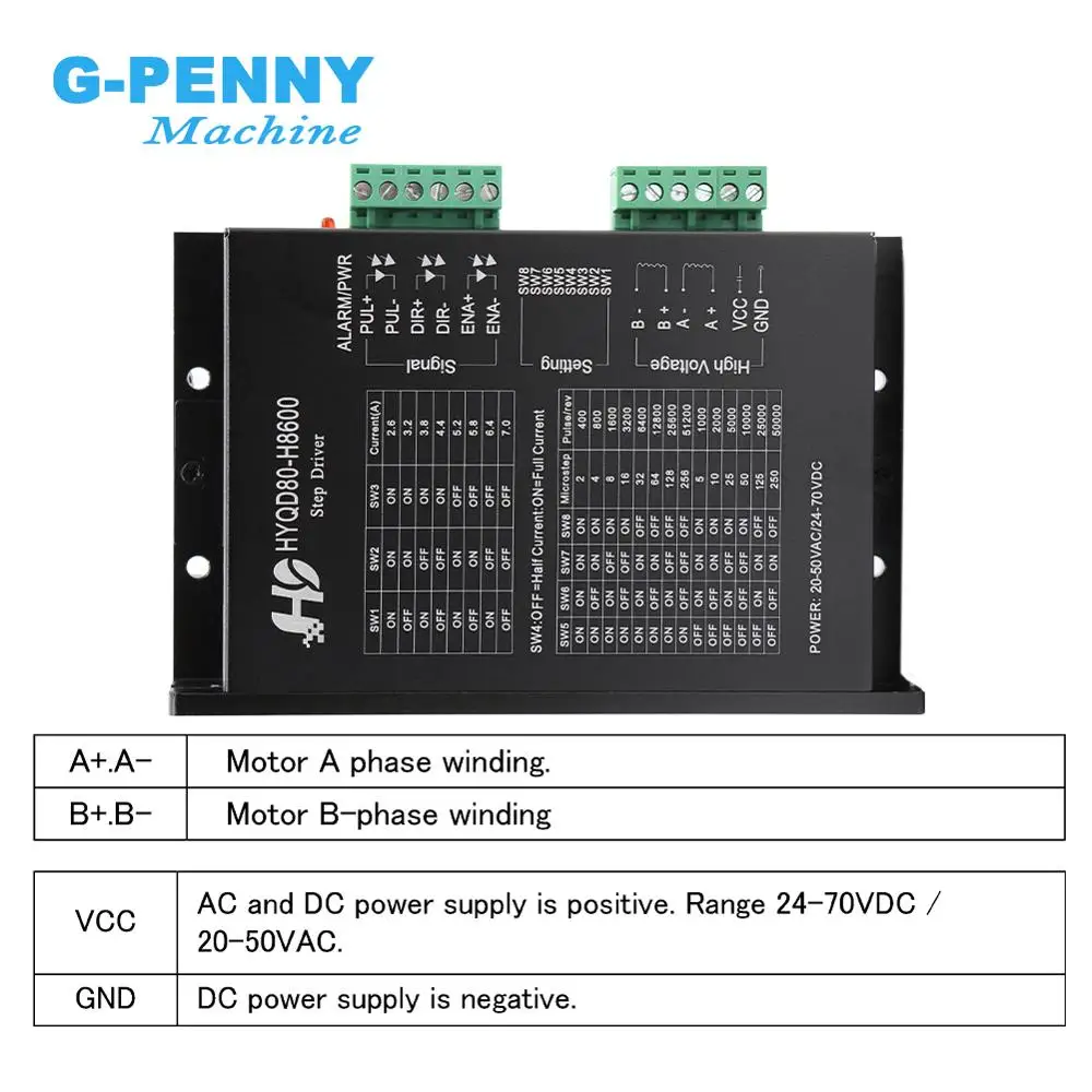 Драйвер шагового двигателя H8600 2 6 7A 24V 70V DC Microstep 256 вместо MA860H для NEMA23 NEMA34!|motor