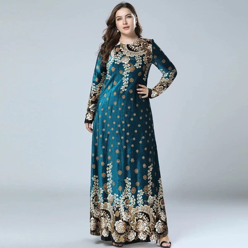 

2019 Kaftan Moroccan Kaftan Middle Eastern Abaya Muslim Arabic Islamic Dubai Dress Pakistani Party Loose applique Robe Dubai