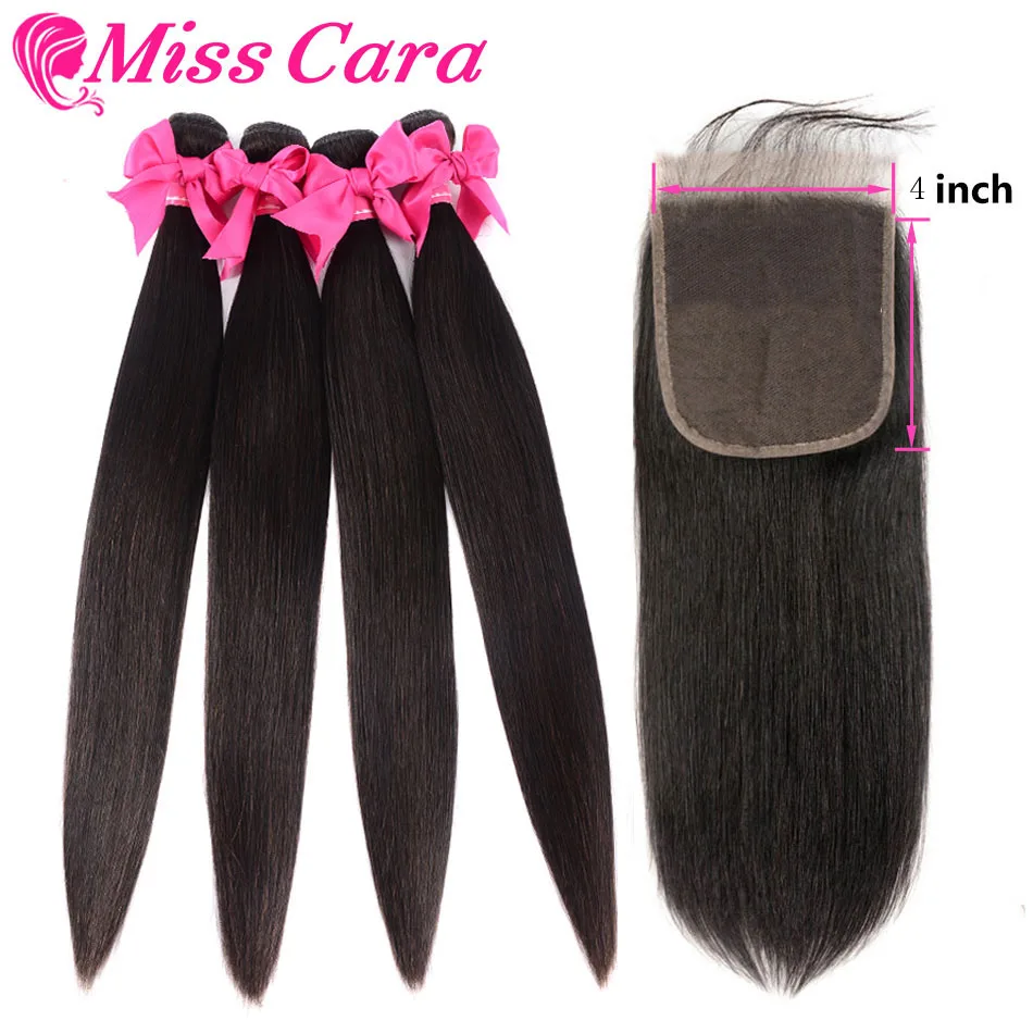 Прямые малазийские пряди волос с застежкой 100% человеческие волосы Remy Miss Cara 3/4