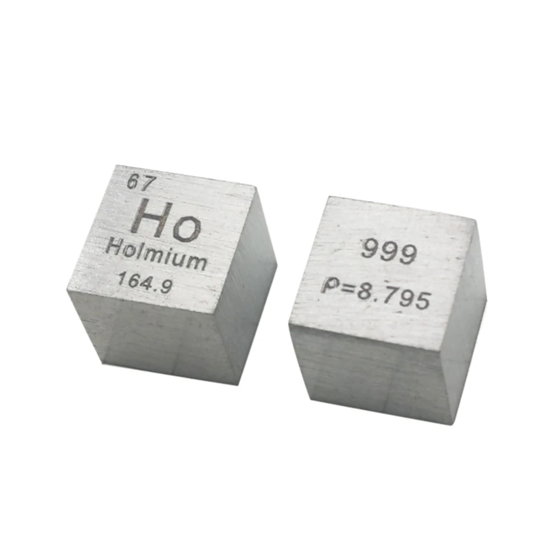 

10 X 10 X 10mm Wiredrawing Metal Holmium Cube Rare Earth Elements Cube Periodic Table Of Elements Cube(Ho≥99.9%) For Research