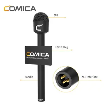 

COMICA HRM-C Interview Microphone Dynamic Omnidirectional Microphone with 3 Pin XLR Connector Reporter Microphone
