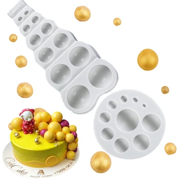 

Silicone Cake Model Chocolate Fudge Mold Large Small Multi Size Pearl Ball Shape DIY Baking Kitchen Baking Cake Decoration Tool