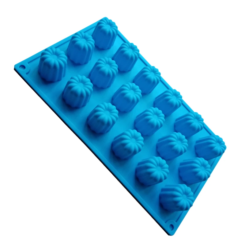 

1Pc Baking Tool 18-Cavity Canneles Molds Silicone Cake Mold French Dessert Tools Cake Mold for Baking