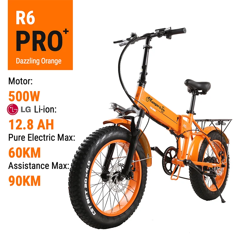 R6 PRO Электрический велосипед 20* 4.0 складной электрический велосипед 250/500 Вт Мощный горный велосипед Снег / пляжный велосипед - Цвет: R6 PRO