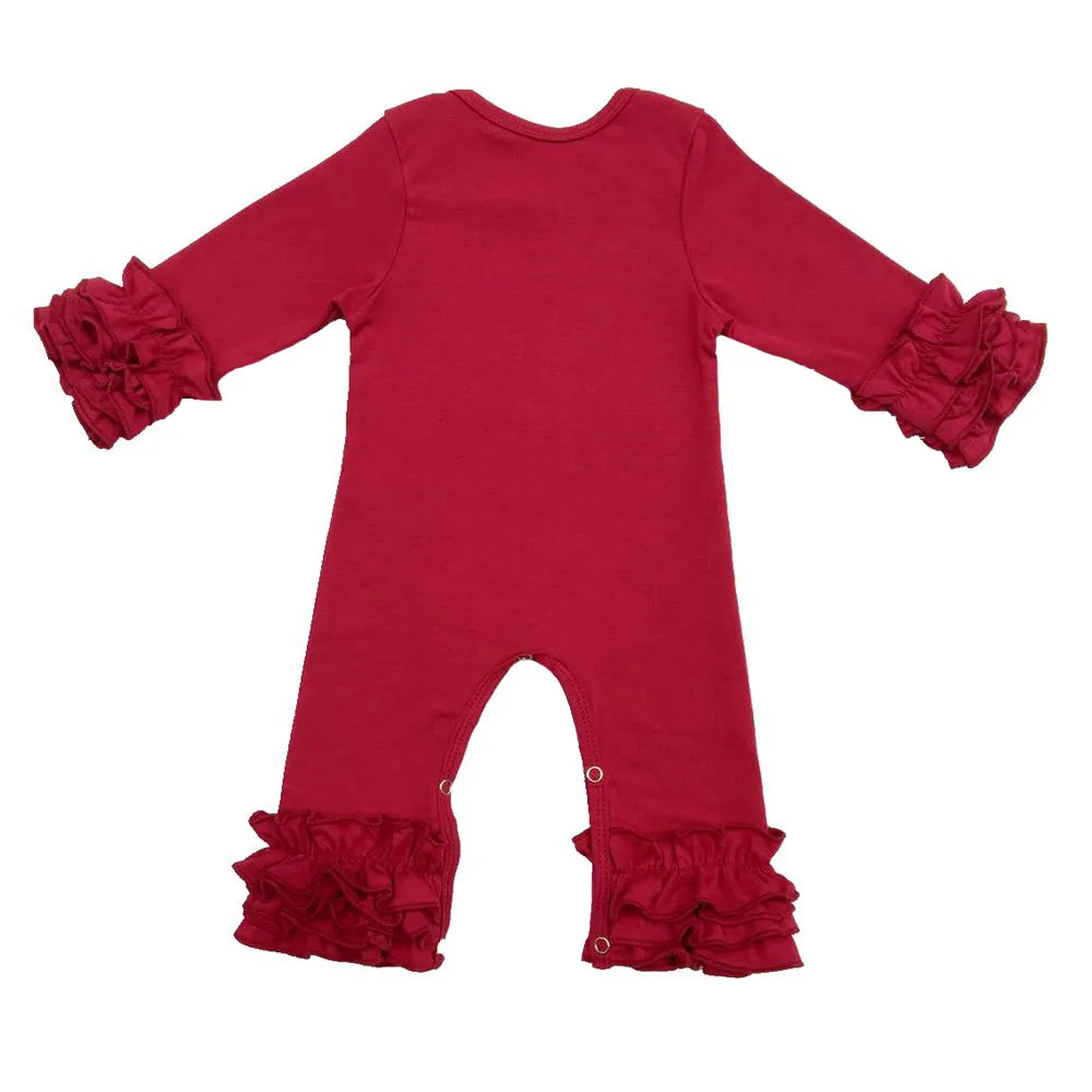 New Ruffle Multicolor Cotton Solid Floral Animals Plaid Print Romper Newborn Baby Girls Long Sleeve Pajama Sleepers Leg Outfit black baby bodysuits	