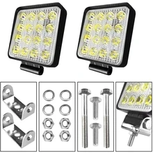 

New Led light bar 48w Led bar 16barra Square Spotlight Off road LED work light 12V 24V For Car Truck 4X4 4WD Car SUV ATV Light