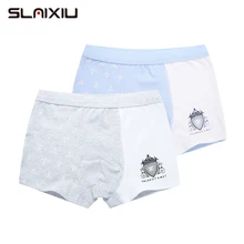 2 шт.; Детские хлопковые трусы-боксеры в стиле пэчворк; детское нижнее белье; трусы для мальчиков; лоскутное нижнее белье для мальчиков-подростков; детская одежда