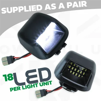 

2Pcs LED Rear Bumper License Number Plate Lights for Nissan Navara D40 Lamp Bulb 26510 ZP50A Car Accessories