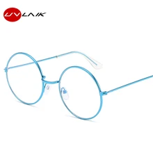 UVLAIK круглые очки, оправа для женщин и мужчин, ретро металлические очки, Женские винтажные оправы для очков, синие очки