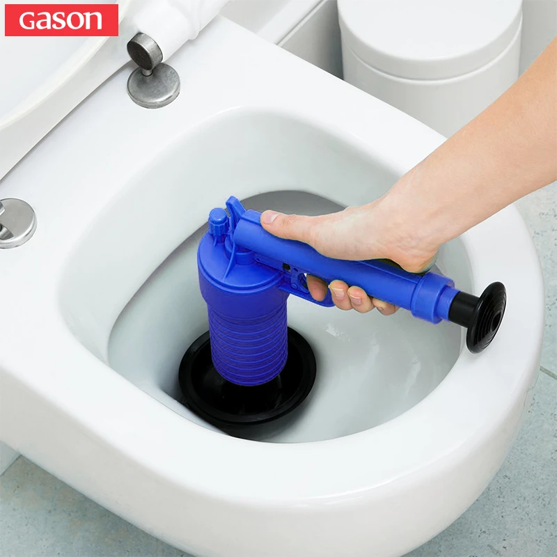Pipe Dredger Air Power Drain Blaster Gun High Pressure Powerful Manual Sink Plunger Opener Cleaner Pump For Bath Bathroom Toilet