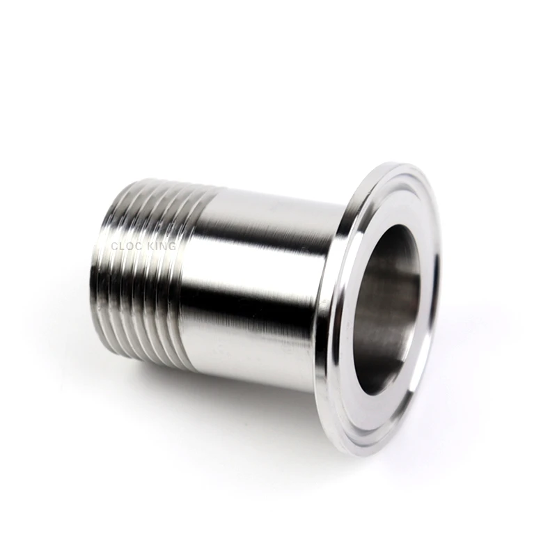 1pcs 1/8" 1/4" 3/8" 1/2" 3/4" 1" BSPT Male x 1.5" 2" Tri Clamp Thread Ferrule Coupler SS304/316L Stainless Sanitary for Pipe Fitting,Water Pipe Fitting,Hose Pipe Fitting,Tee Adapter