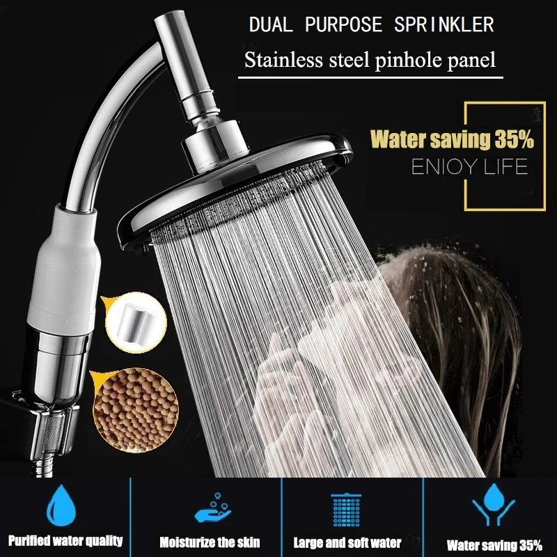 

6 Inch Round Filter Shower Head ABS Handheld top shower Heads Rainfall Shower Head Beauty Water Saving Removable Shower Heads