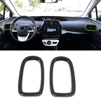 

ABS Carbon Fiber Accessories Interior Side Air Vent Outlet Cover Trim 2pcs Fit for Toyota Prius XW50 2017 2018 2019 2020