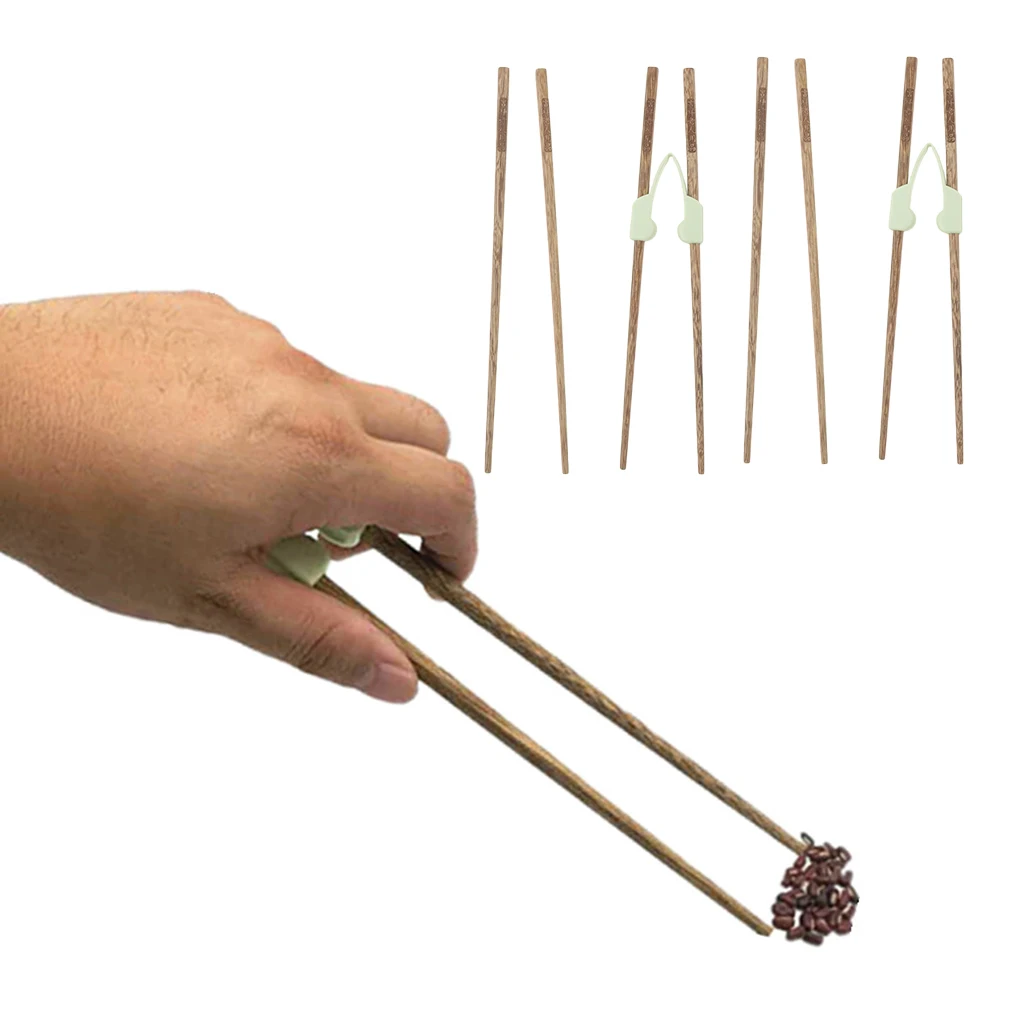 4 Pairs Anti-slip Chopsticks Holder Helper Eating Aids Kids Learning Attachment for Patients Elderly Disabled | Красота и здоровье