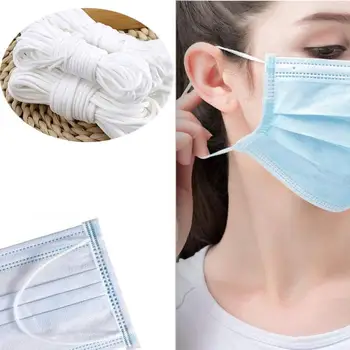 

2020 NEWS 3mm Mask Rope High-quality Round Elastic Band Diy Material 5m 10m 20m 50m White Mask Elastic Rope for DIY Mask 1 Bag