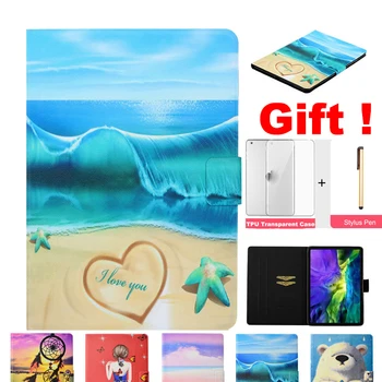 

For IPad Pro 11 Inch 2020 Smart Case Cover Tablet Cartoon Girls PU Leather Shell Auto Awake Sleep + Gift Transparent TPU Case