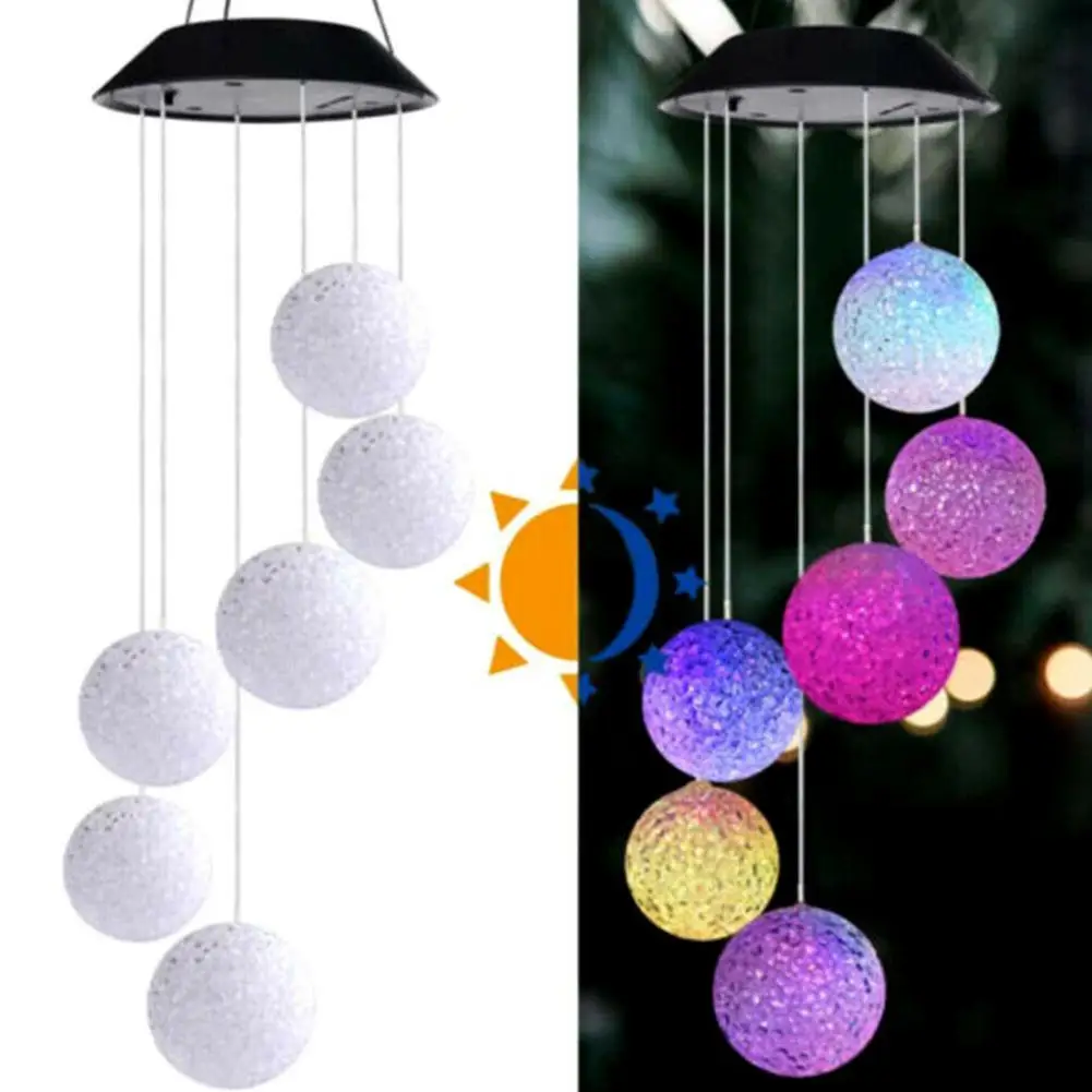 Particle solar lights for garden decoration Wind Chime Light Colorful Gradient Outdoor Solar Led Path Lawn Yard Garden Lamp