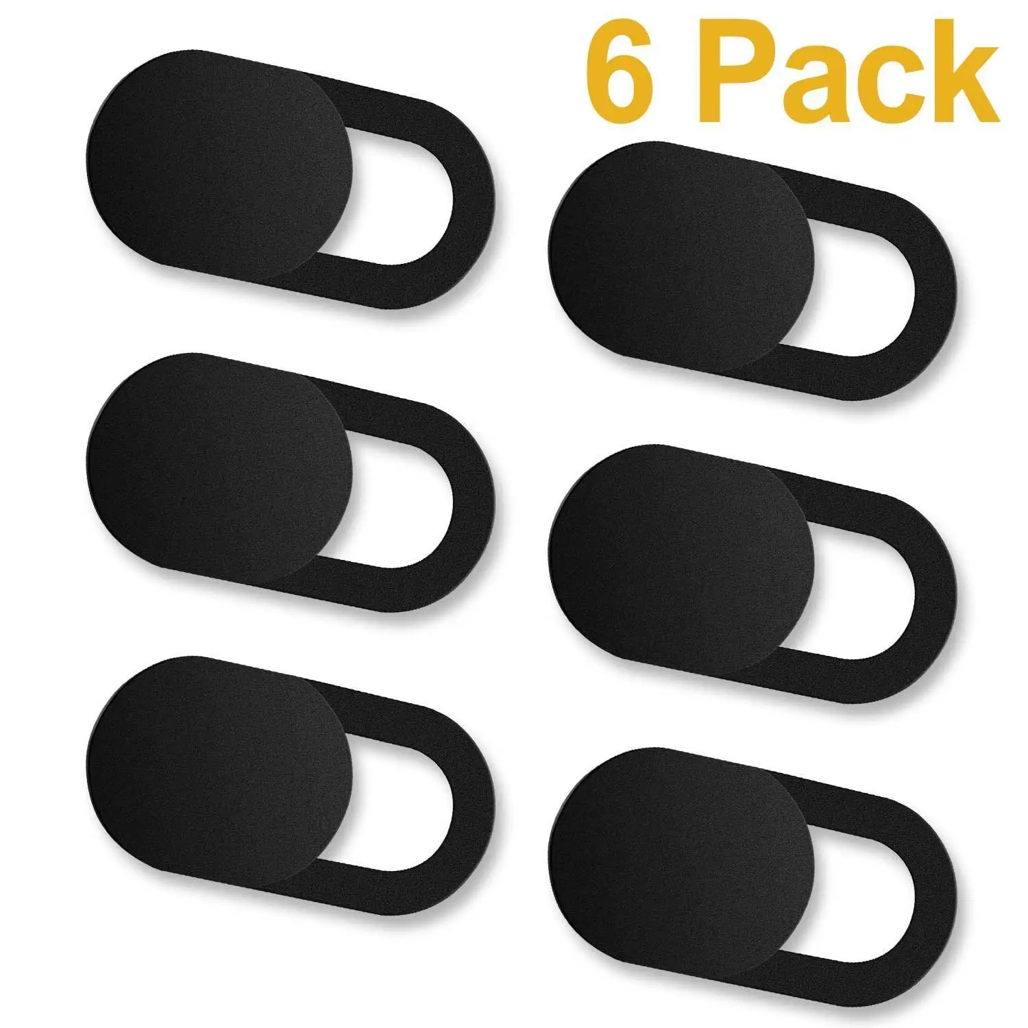 

6 Pack Ultra Thin WebCam Cover Shutter Magnet Slider Camera Cover for Macbook Pro Laptops Phone Lens Web Cam Privacy Sticker