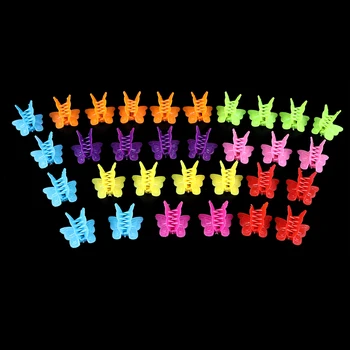 

New Style 100 Cute Color Butterfly Hairpin Multi-Color Mixed Mini Hair Clip Color Matching Hair Clips For Girls Hair Style