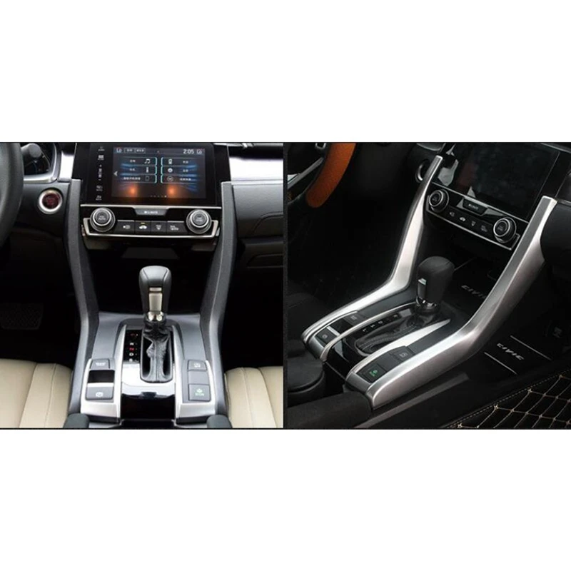 Для Honda Civic 10Th Abs внутренняя Передняя консоль панельная Накладка для коробки передач отделка автомобильные аксессуары
