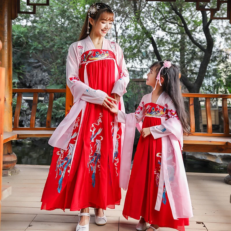 Традиционная китайская одежда, одежда для древних танцев Hanfu для девочек и женщин, праздничный наряд, костюмы для костюмированной вечеринки