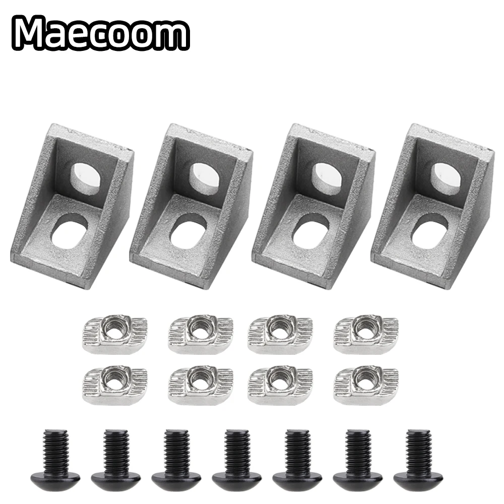 Угловой фитинг 5/10/20 шт./лот 2020 угловой алюминиевый коннектор 20x20 л крепежный