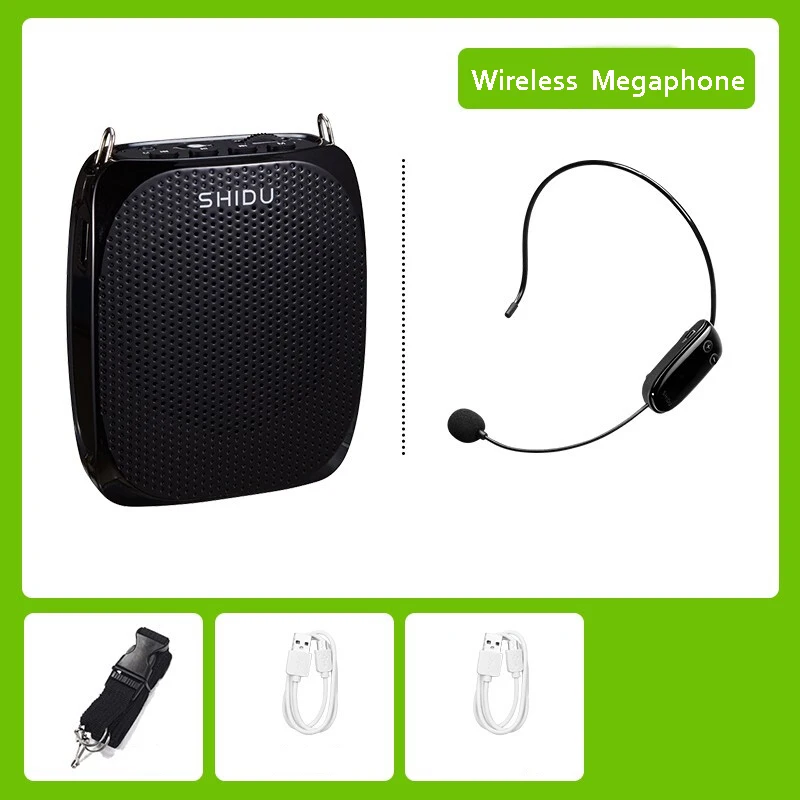 Wireless Megaphone Портативный UHF беспроводной голосовой усилитель мегафон с микрофоном динамик учитель туристический гид мегафон поясной подвесной микрофон громкий динамик - Цвет: Wireless Megaphone