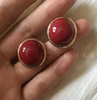 

Timeless Wonder Stunning Geo Resin Oval Semi Round Stud Earrings Women Jewelry Party Gothic Top Runway Designer Trendy Rare 5263