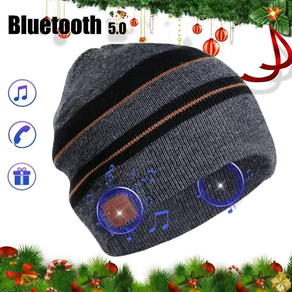Лучший рождественский подарок модная Беспроводная музыкальная шапка с Bluetooth