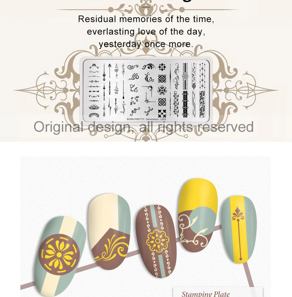 Прямоугольная штамповка для ногтей пластины цветы и мечи Изображение Шаблон для маникюра дизайн ногтей штамп украшение тема DIY дизайн