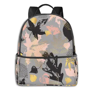 

2020 Hot Sale Women Men Unisex Autumn Monochrome Leaves Backpack New Trend Teenager School Bag Couples Back Pack Travel Bag