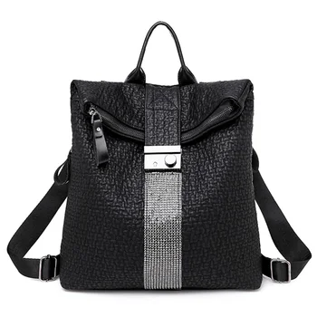 

School Backpack Women Bags Backpacks For Teenage College Teenagers Girls Brand Pu Leather Backpack Luxury Bags Women Back Pack