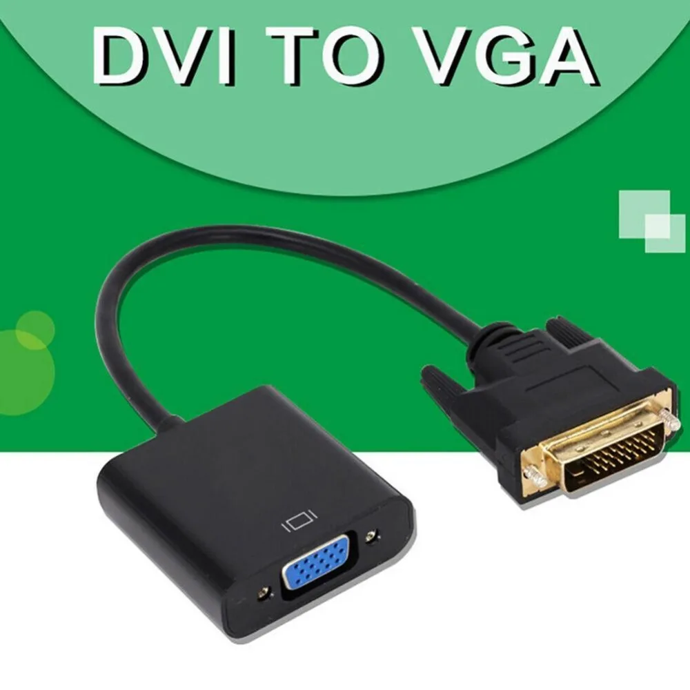 Full HD 1080P DVI-D VGA адаптер 24+ 1 25Pin штекер 15 pin женский кабель конвертер для ПК компьютер HDTV монитор дисплей