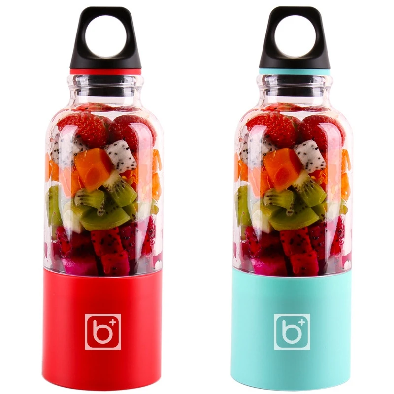 

2 Pcs 500Ml Portable Juicer Cup USB Rechargeable Electric Automatic Bingo Vegetables Fruit Juice Tools Maker Cup Blender Mixer B
