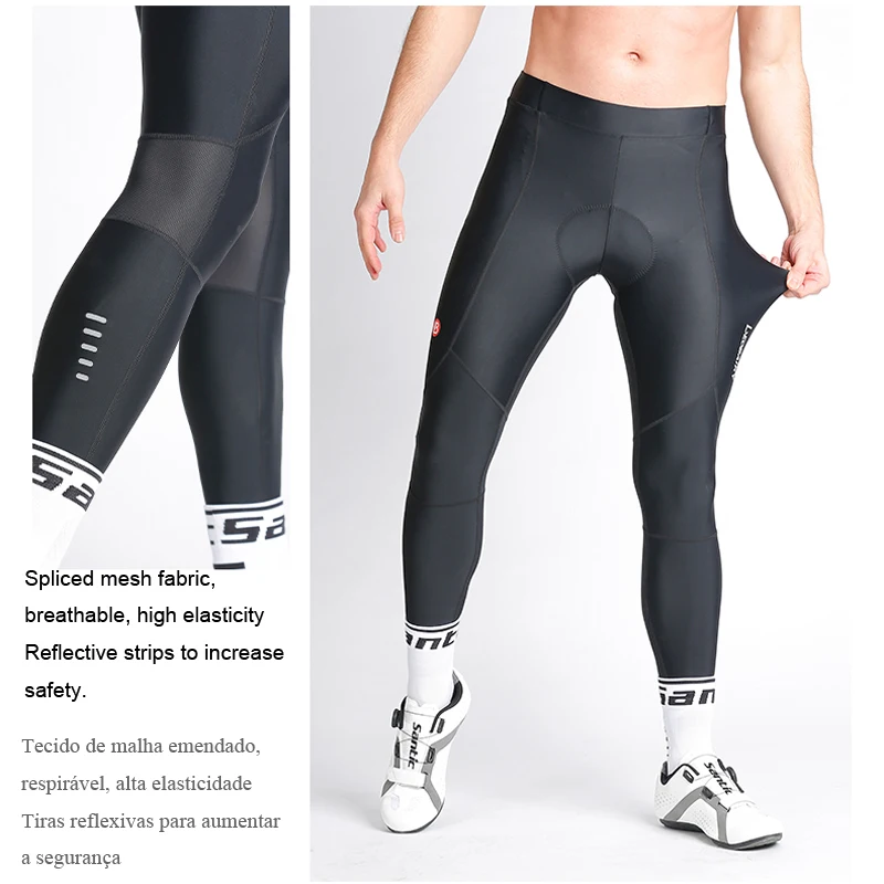 mens long padded cycling pants