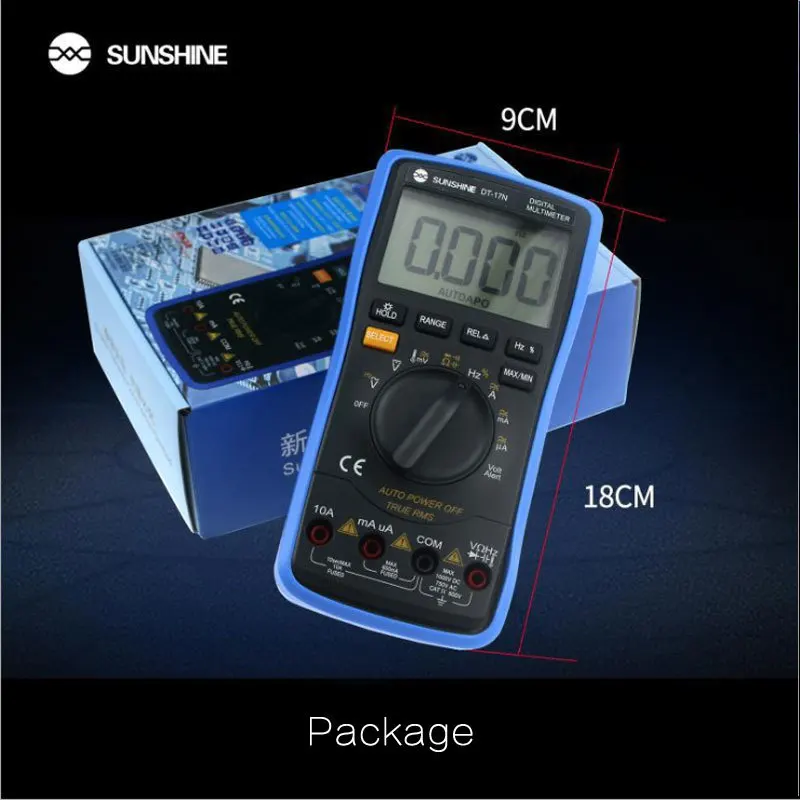 SUNSHINE DT-17N Auto Range LCD Display Multimeter Digital Multimeter Automatic Digital Instrument Tester Repair Tools digital multimeter multimeter tester