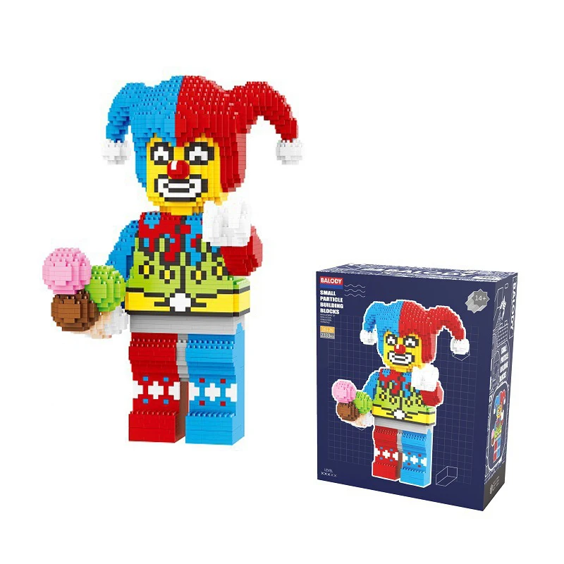 Новинка алмазные блоки Balody Joker heros цирковой клоун Мирко 3D модель 16126 мини