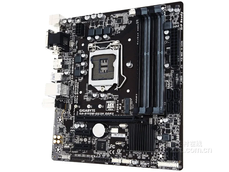  original motherboard for Gigabyte B150M-DS3H DDR3 HDMI DVI VGA USB3.0 32GB GA-B150M-DS3H DDR3 LGA 1