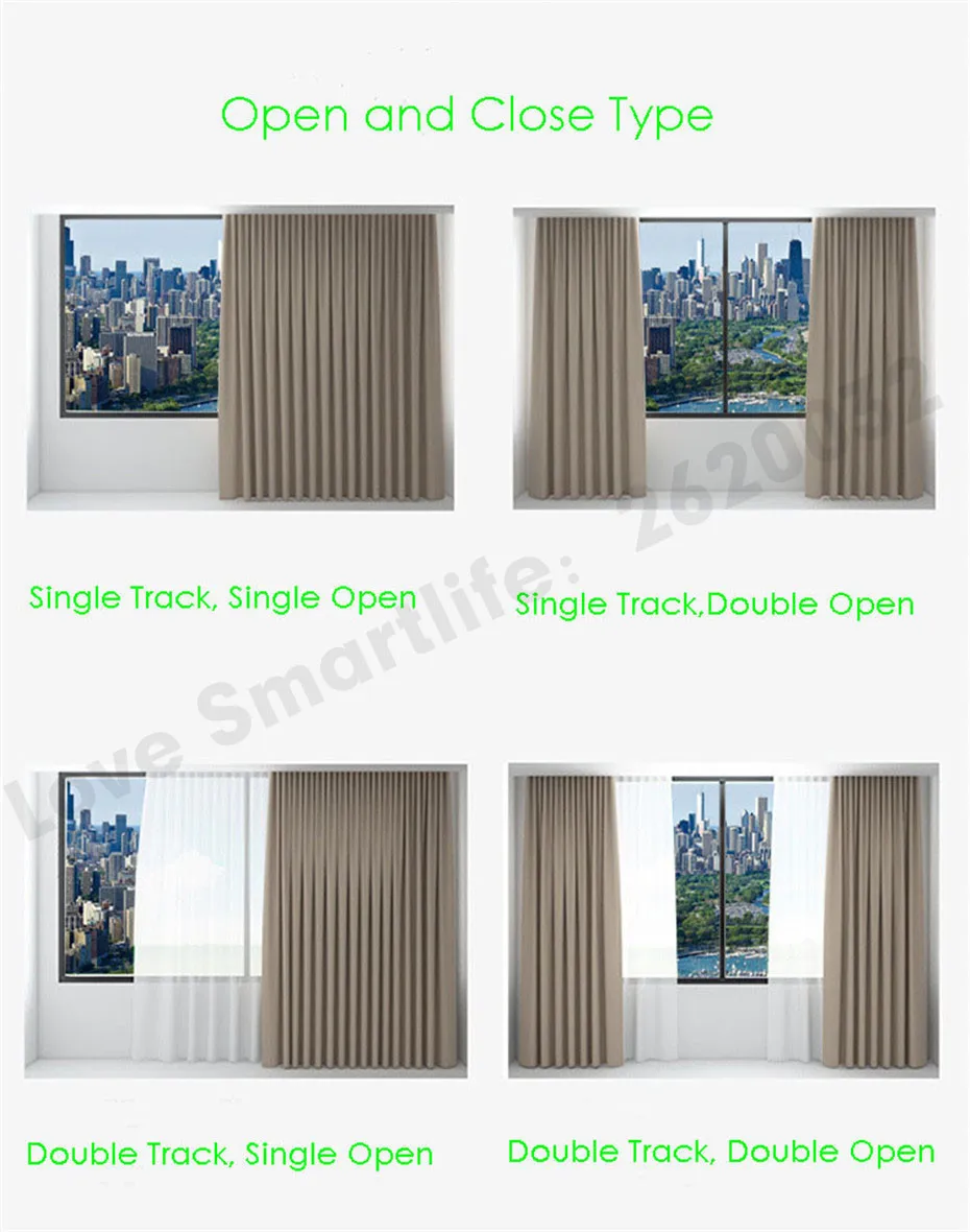 Customize Super Silent Electric Curtain Rails for Xiaomi Aqara Aqara B1 Motor,Mi Home App Remote Control,free to EU Country-9