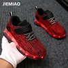 JIEMIAO New Kid Glowing Sneakers Children Led Casual Shoes Boys Led Slippers Luminous Sneakers Girls Breathable Shoes Size 25-37