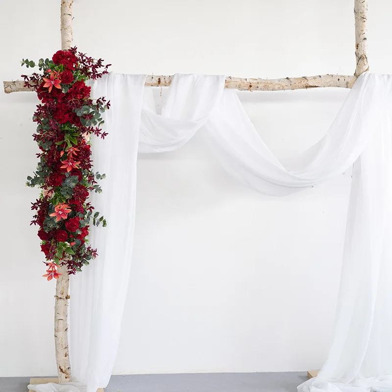 Custom 1m wedding backdrop arch decor artificial flower row decor flower arch road lead flower arrangement silk flower wall 1pc