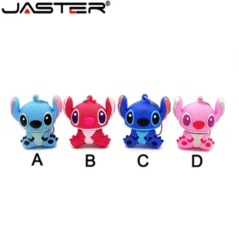 

JASTER 2018 Hot fashion Cartoon Stitch series Real capacity USB 2.0 4GB 8GB 16GB 32GB 64GB gift USB Flash Memory Stick