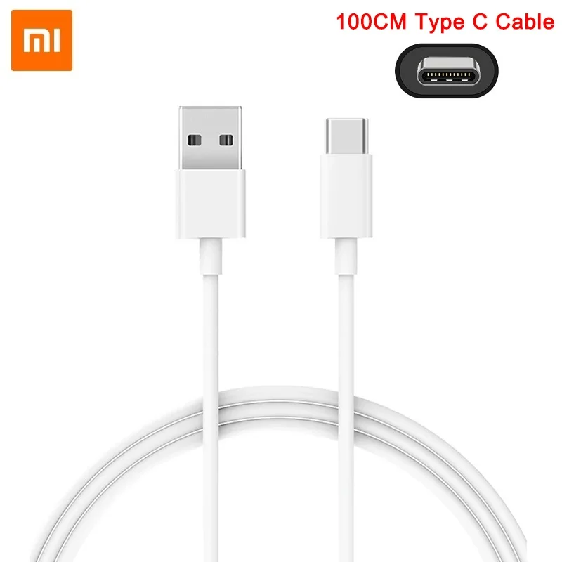Оригинальный USB кабель Xiaomi 100 см Type C для быстрой зарядки и передачи данных XIAOMi9 6 8