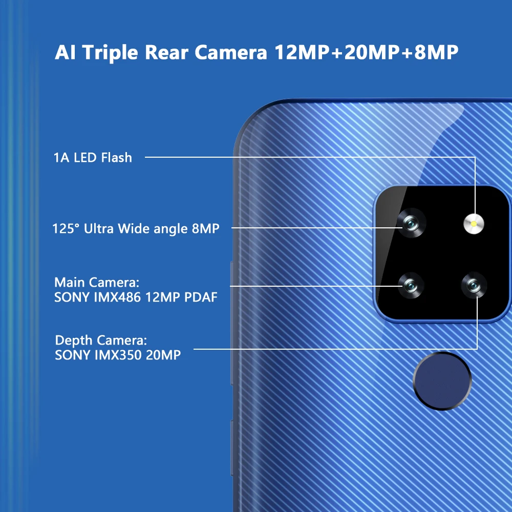  Cubot P30 4GB 64GB MT6763 Octa Core Android 9.0 Smartphone 6.3'' FHD+ Waterdrop Screen 2340*1080 40