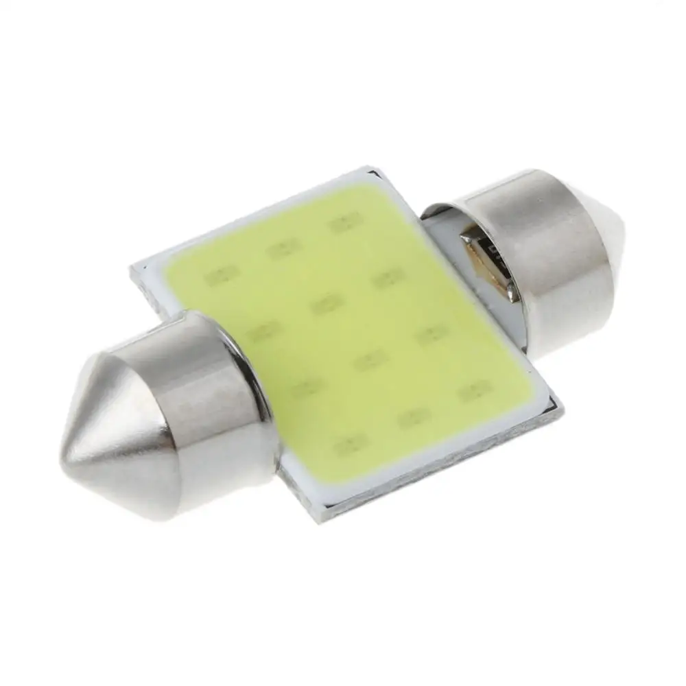 

1pcs New Headlight 31mm COB 12Chips SMD LED 12V Dome Festoon Interior Panel Bulb Light White