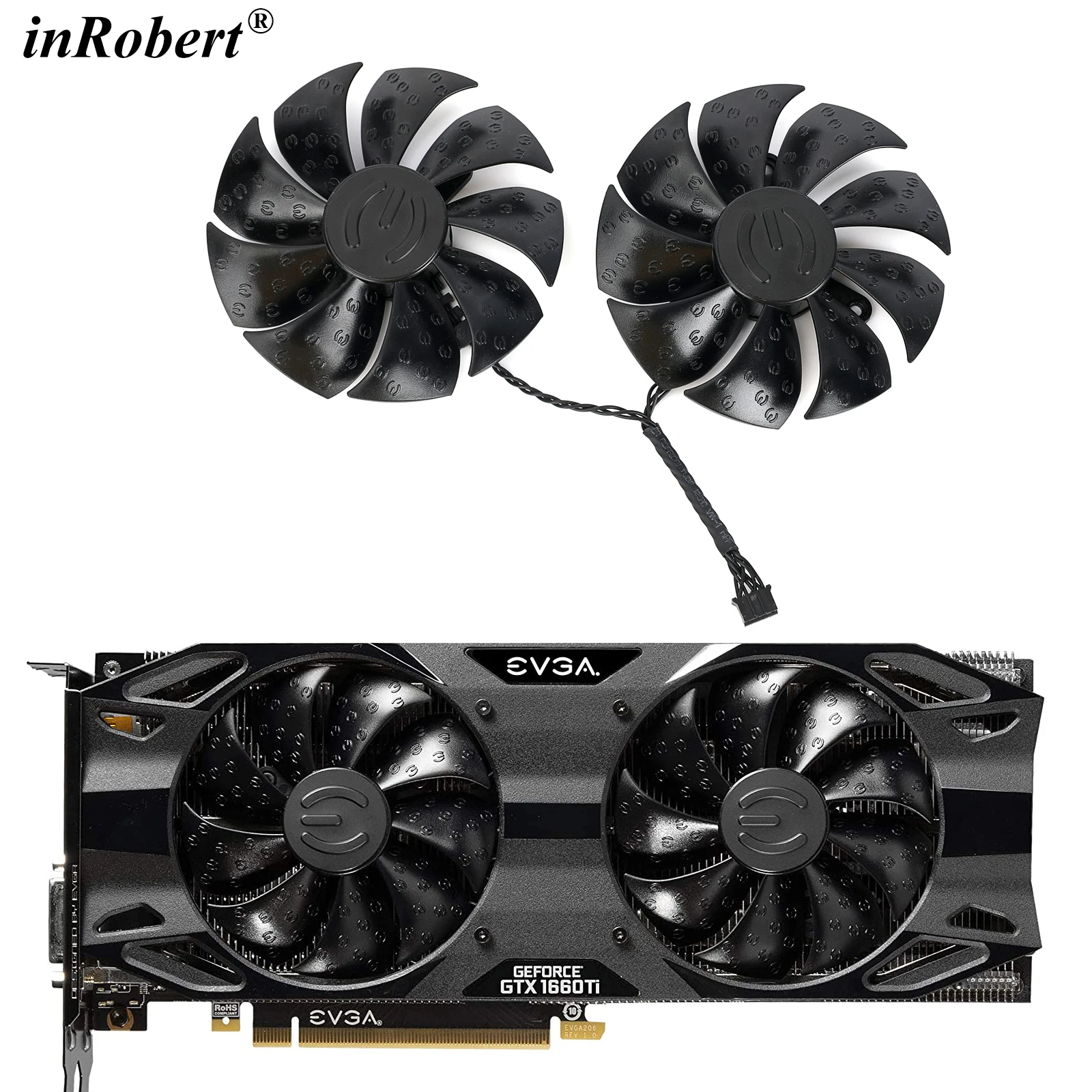 Вентилятор видеокарты для EVGA GTX 1660 Ti XC Ultra игровой 87 мм | Компьютеры и офис
